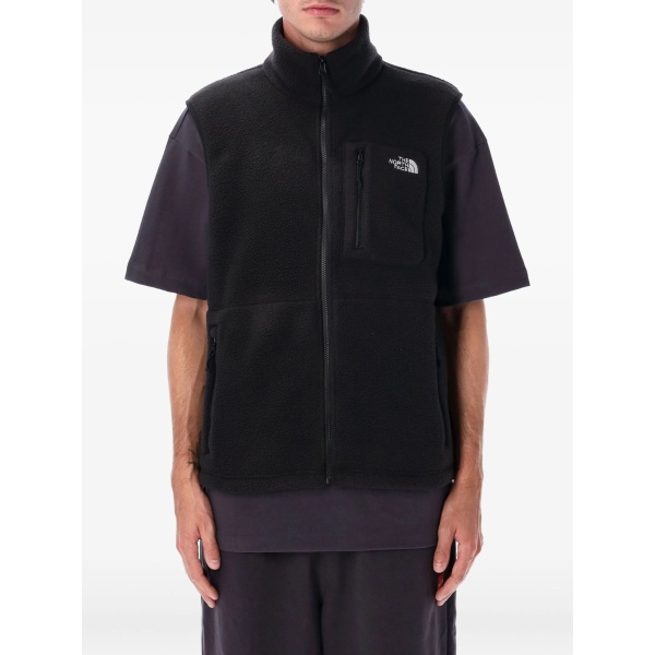 zip-fastening fleece vest
