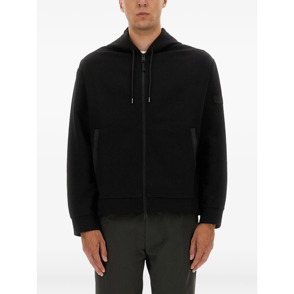 zip-up cotton hoodie