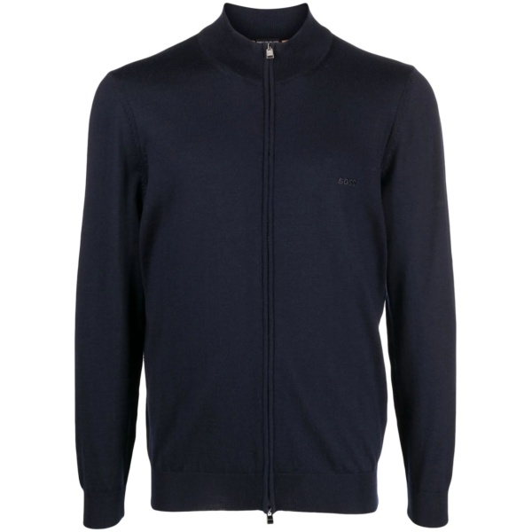 zip-up virgin-wool sweater
