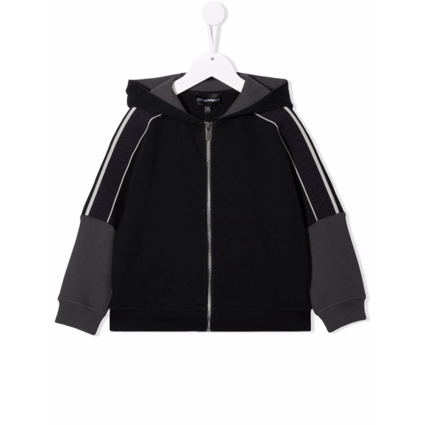 zipped hooded jacket