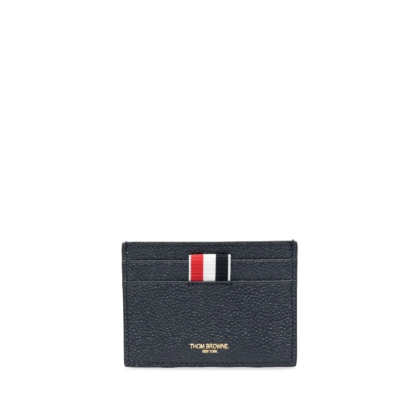 4-Bar stripe leather cardholder