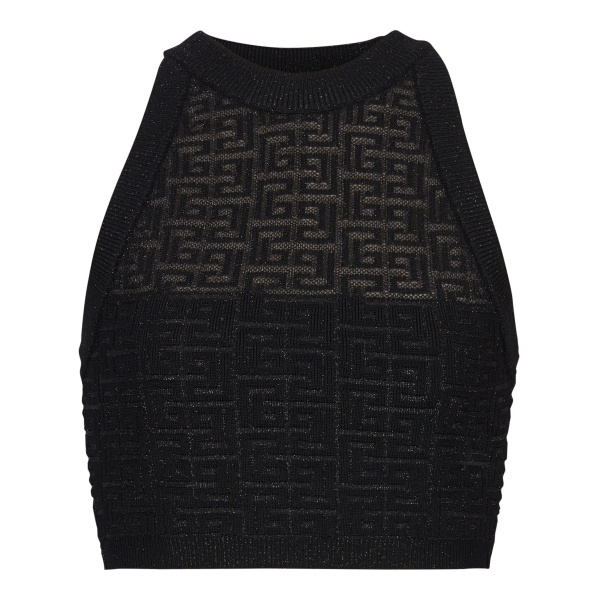 4G halterneck knit top