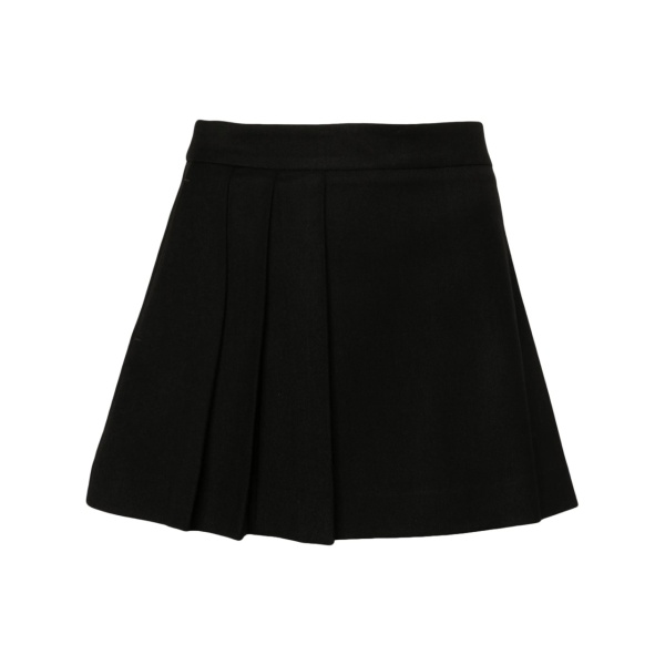 asymmetric pleated miniskirt