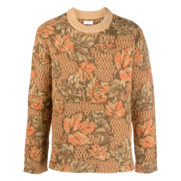 autumn leaves print jumper
