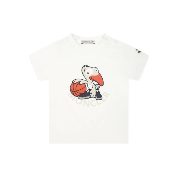 basketball-motif cotton T-shirt