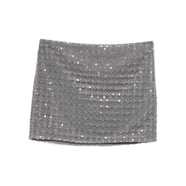 beaded mini skirt