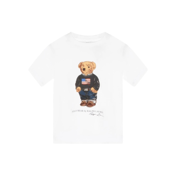 bear-print T-shirt