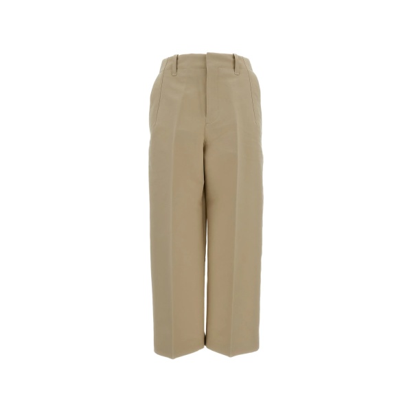 beige tailored trousers
