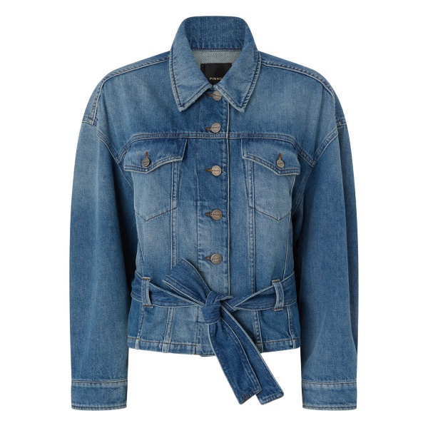 belted denim jacket