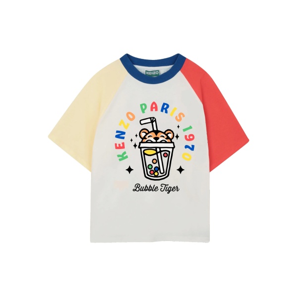 Bubble Tiger colour-block T-shirt