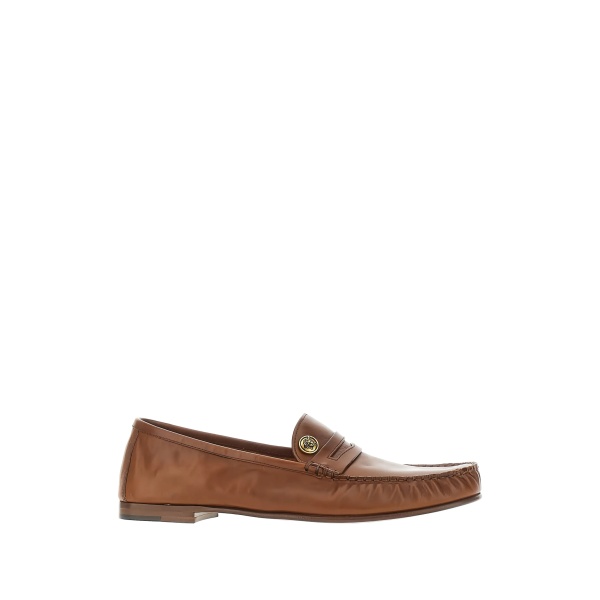 button-detail loafers