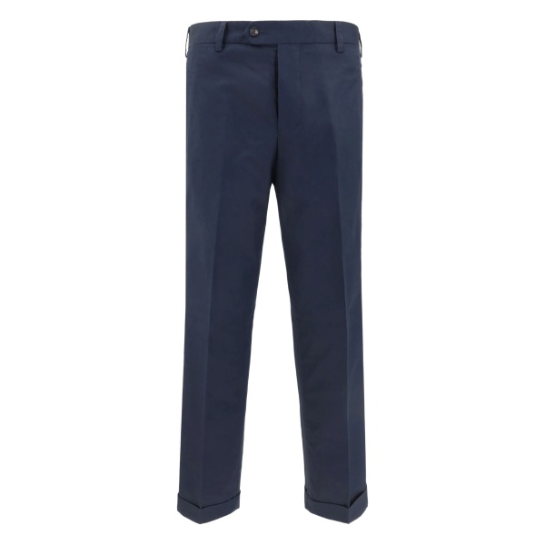 button-fastening turn-up trousers