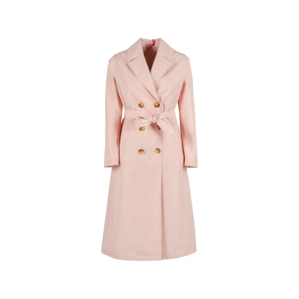 buttoned belted coat