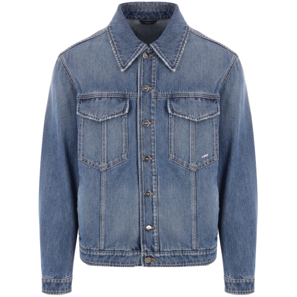 buttoned cotton denim jacket