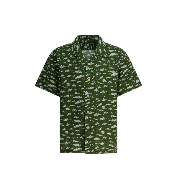 buttoned patterned shirt