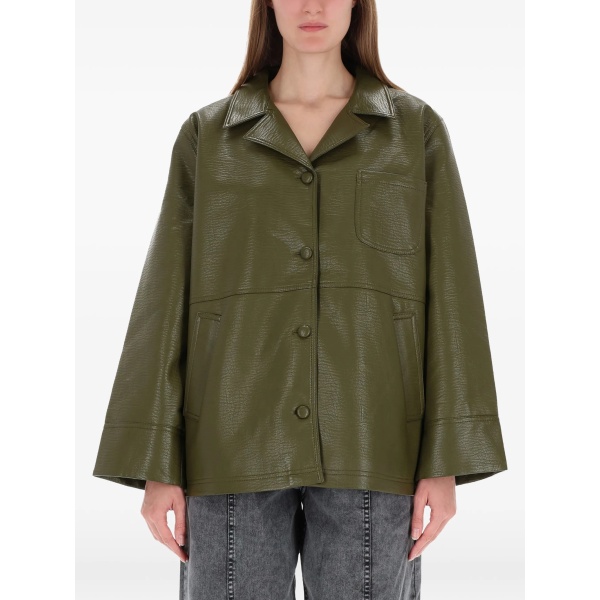 buttoned pocket military jacket