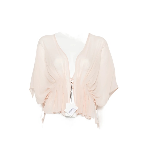 buttoned ruffled top