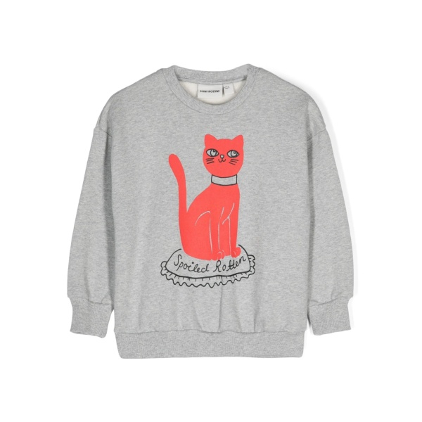 cat-print sweatshirt