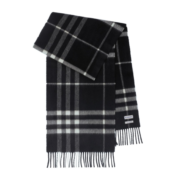 check cashmere scarf