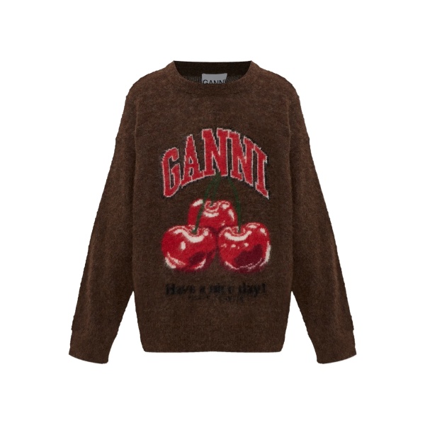 cherry-graphic sweater