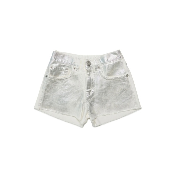 coated-finish cotton shorts