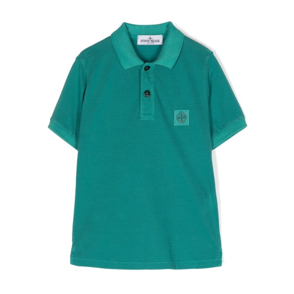 Compass appliqué cotton polo shirt