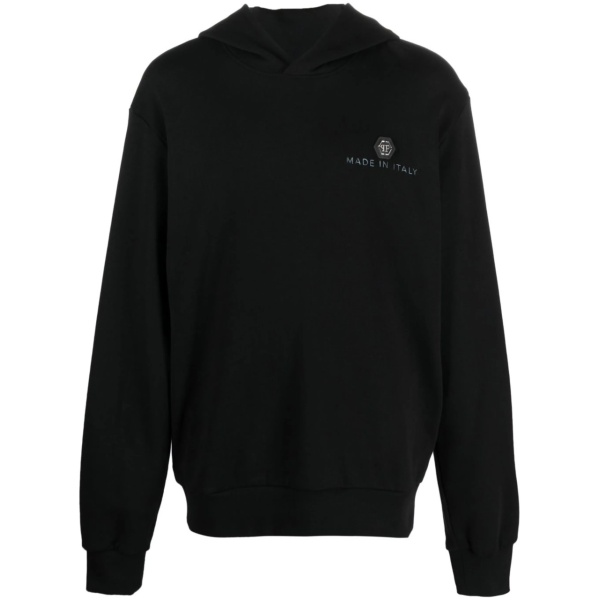 cotton logo-print hoodie