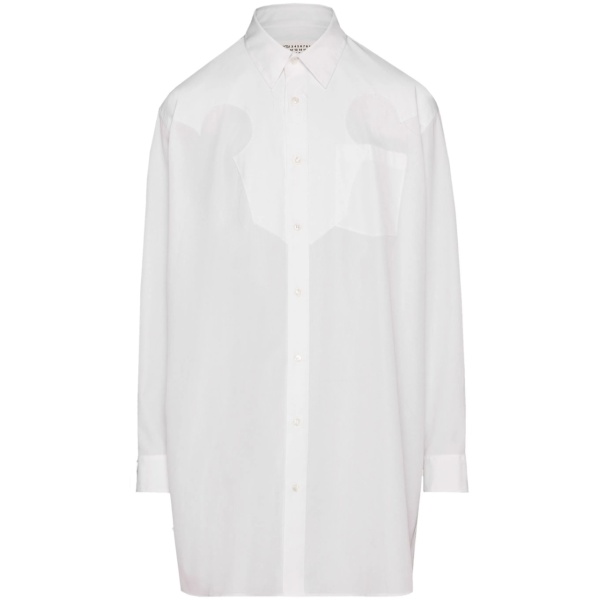 cotton-poplin mini shirtdress
