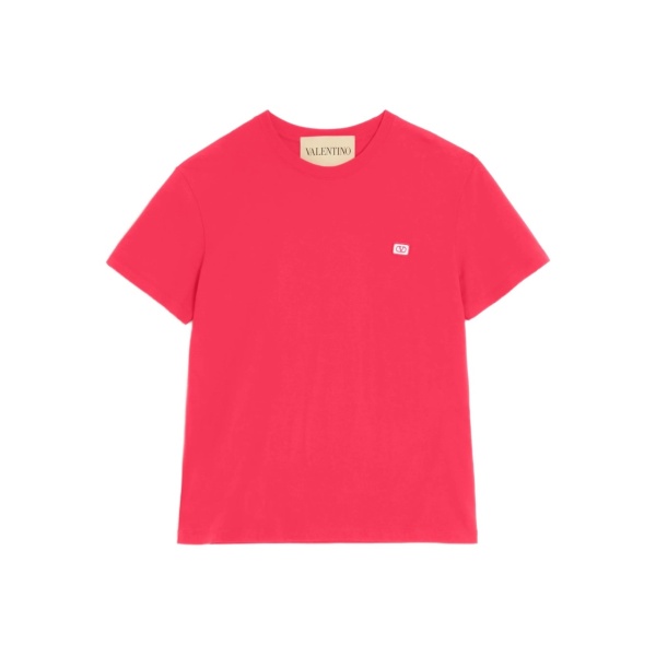 COTTON T-SHIRT WITH VLOGO PATCH