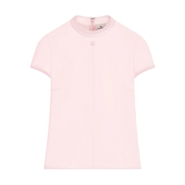 crêpe short-sleeves shirt