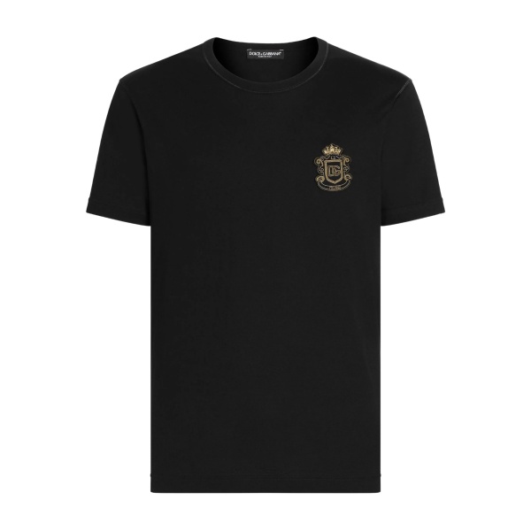crest-appliqué T-shirt