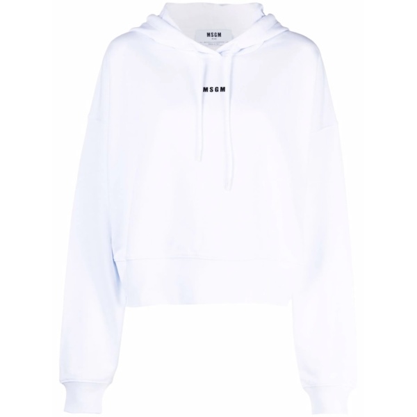 cropped logo hoodie