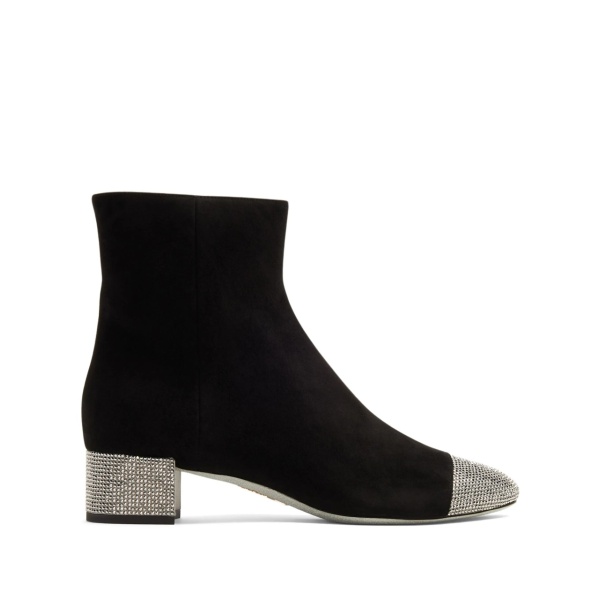 crystal-embellished suede boots