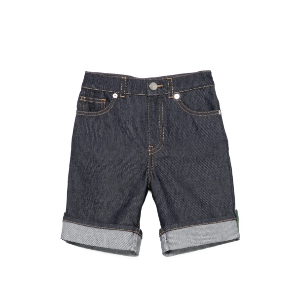cuffed denim shorts
