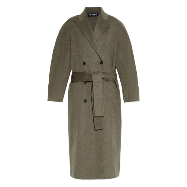 Curved Jacket for Men belted coat