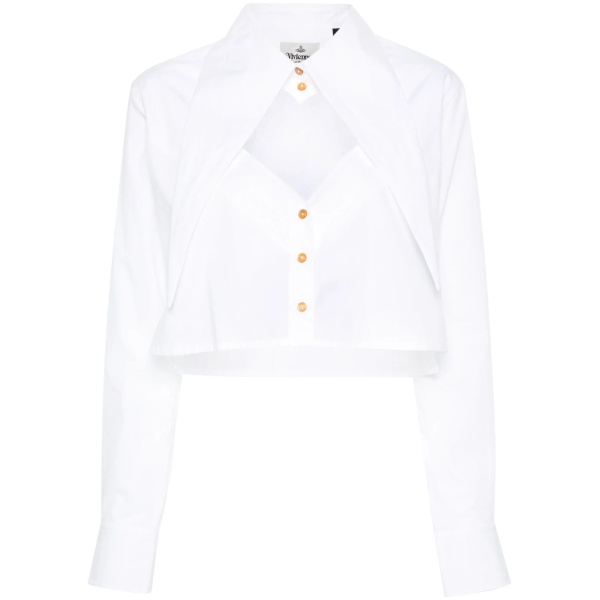 Cut-off Heart cropped shirt