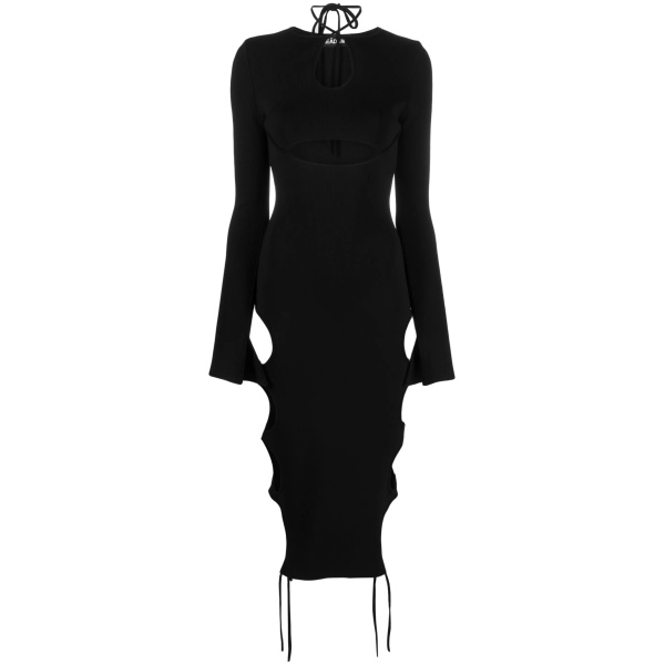 cut-out detail knitted dress