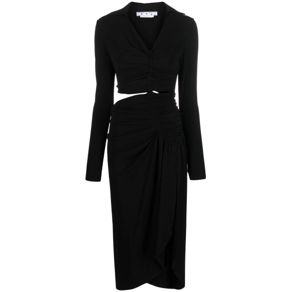 cut-out draped dress