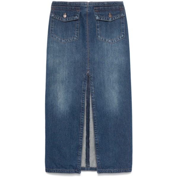 denim midi skirt
