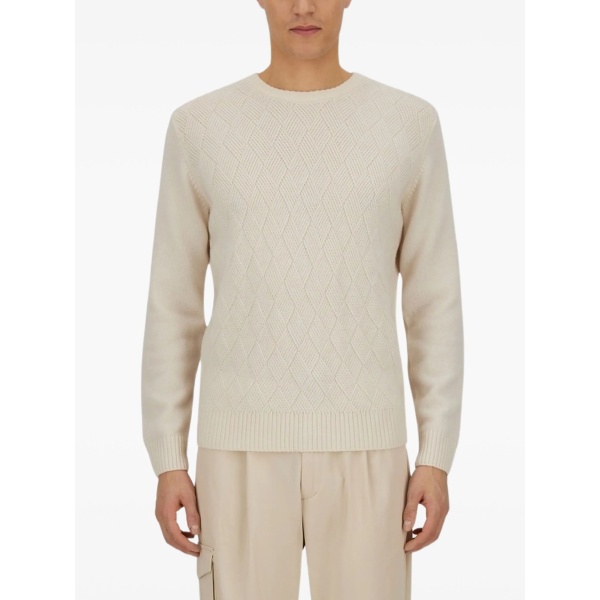 diamond-pattern cashmere sweater