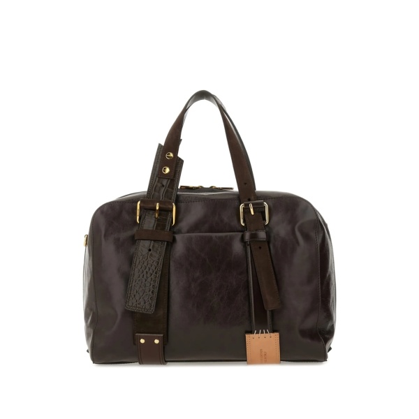 distressed-effect tote bag