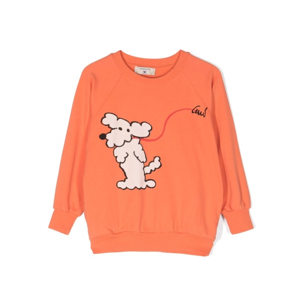 dog-print crew-neck sweatshirt