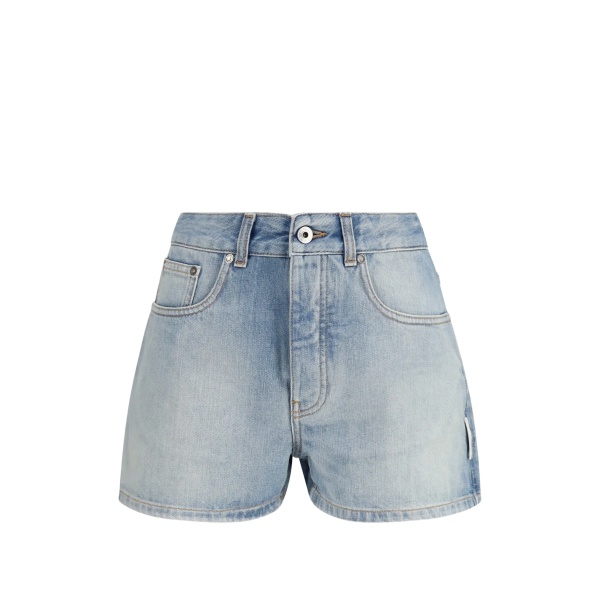 Doll bleached arrow denim shorts