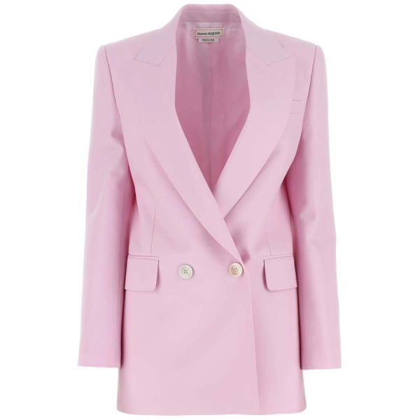 double-breasted wool blazer