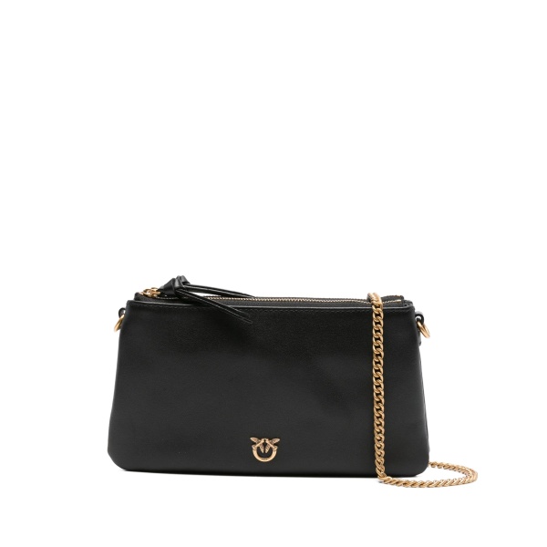 double-zip leather cross-body bag