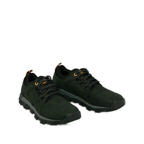 Electroplate leather lace-up sneakers