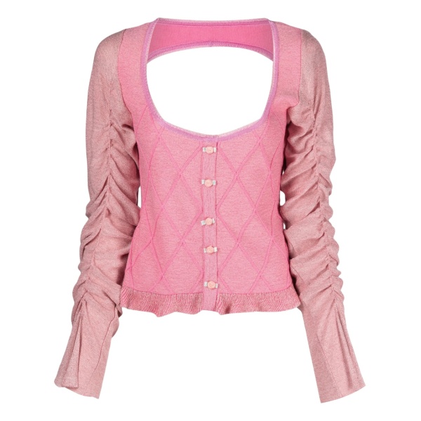Elena draped-sleeve cardigan