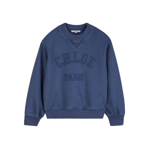 embossed logo sweatshirt