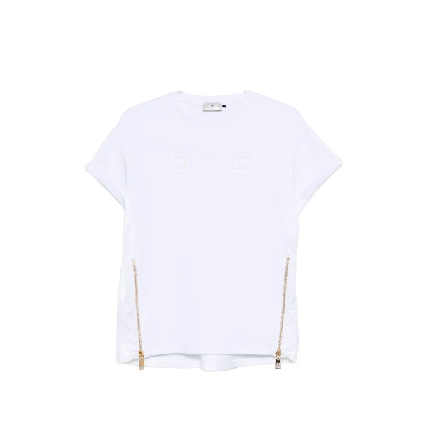 embossed zip T-shirt