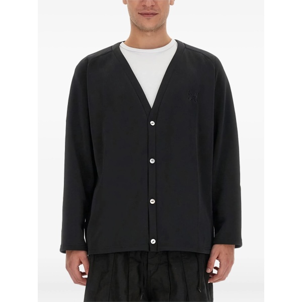 embroidered buttoned cardigan